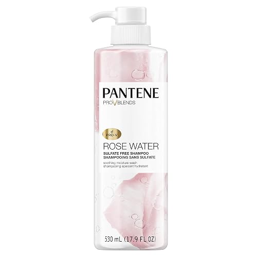 Pantene, Shampoo, Sulfate, Paraben and Dye Free, Pro-V Blends, Soothing Rose Water, 17.9 fl oz
