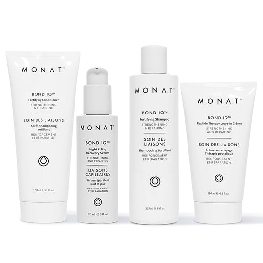 MONAT BOND IQ System - Complete Strengthening & Restorative Hair Care Set with Fortifying Shampoo Conditioner, Recovery Serum & Leave-In Cream