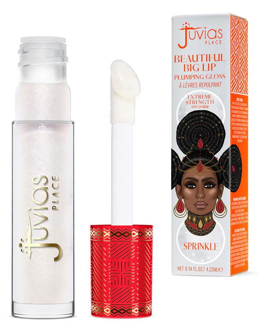 Juvia's Place Beautiful Big Lip Plumper - Sprinkle - Clear Shimmer Gloss for a Fun, Glistening Look & Defined Lips - Plumping, Hydrating & High-Shine Beauty and Personal Care Juvia's Place