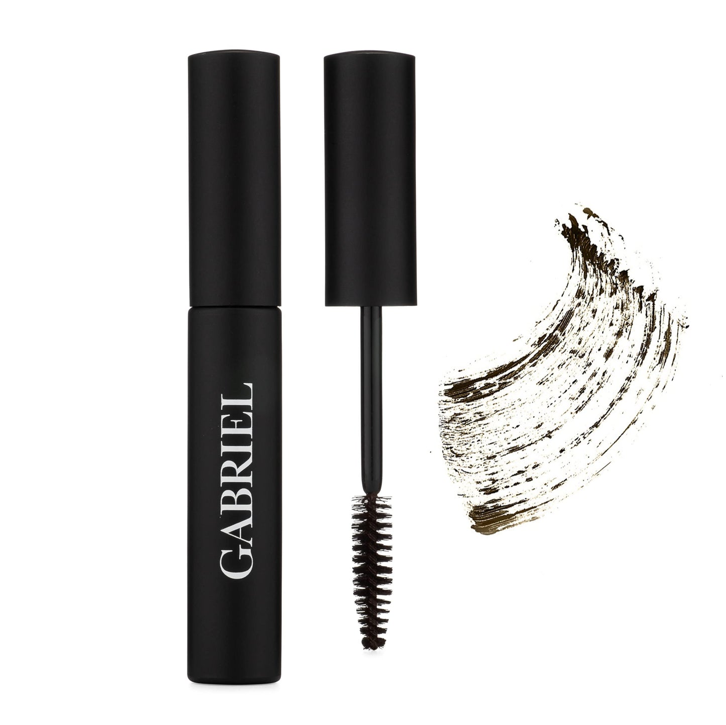 Gabriel Cosmetics Mascara (Black Brown), Natural, Paraben Free, Vegan, Gluten free, Cruelty free, No GMO, Voluminous full lashes, Non flaky, Water