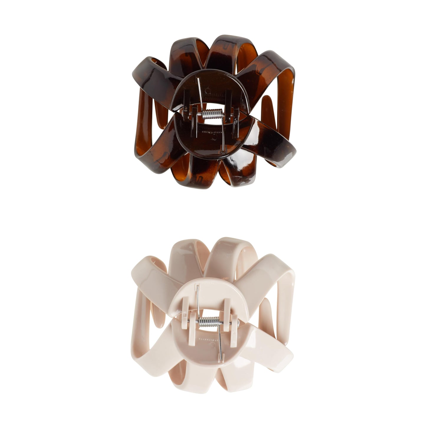 Goody SlideProof Octopus Large Claw Clips, 2 Ct, Neutral Tones, Secure Grip Accessories for Women & Men, Hair Styling Accessories for All Occasions