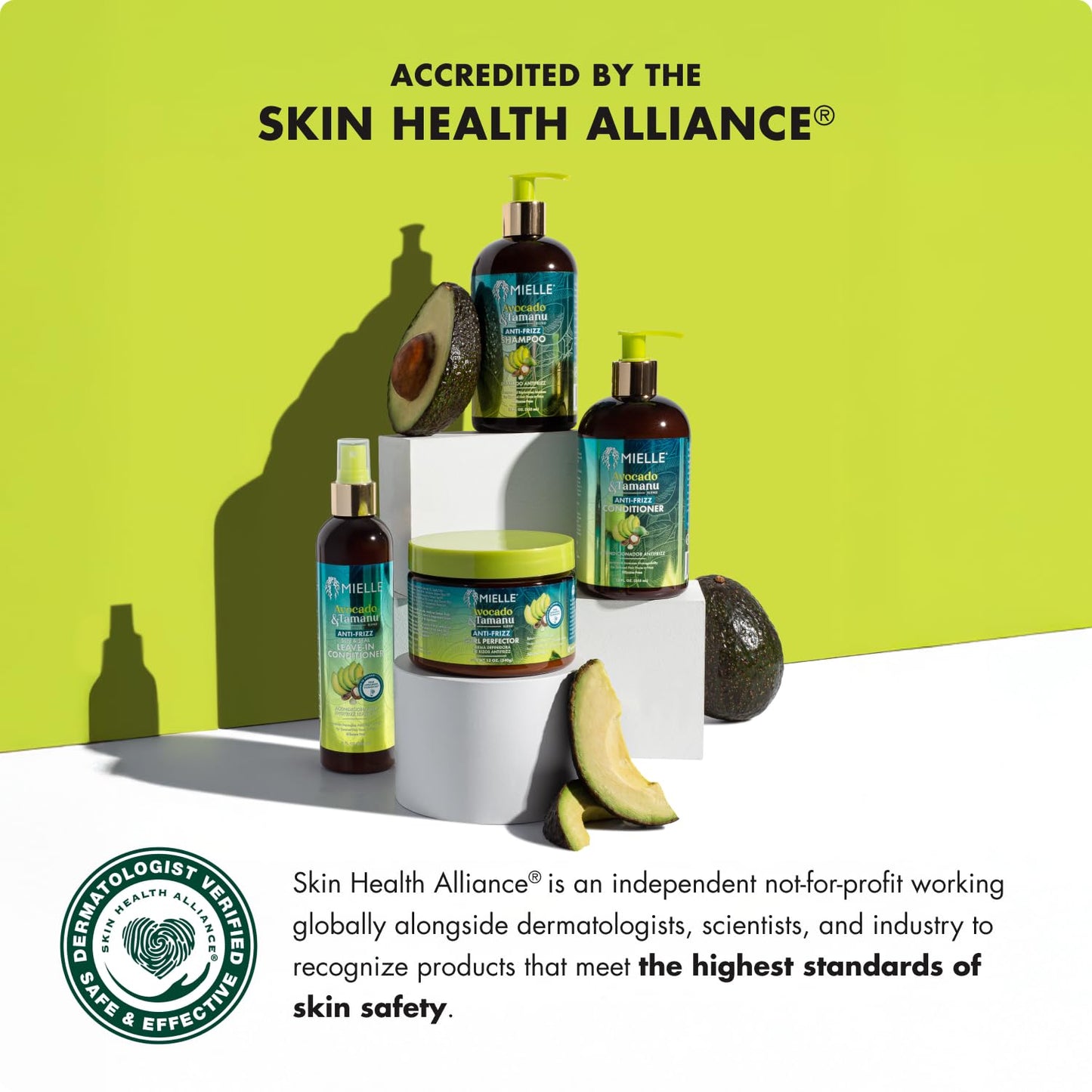 Mielle Organics Avocado & Tamanu Anti-Frizz Curl Cream for Textured Hair - Smoothing & Defining Cream to Lock In Moisture & Enhance Shine - Curly Hair
