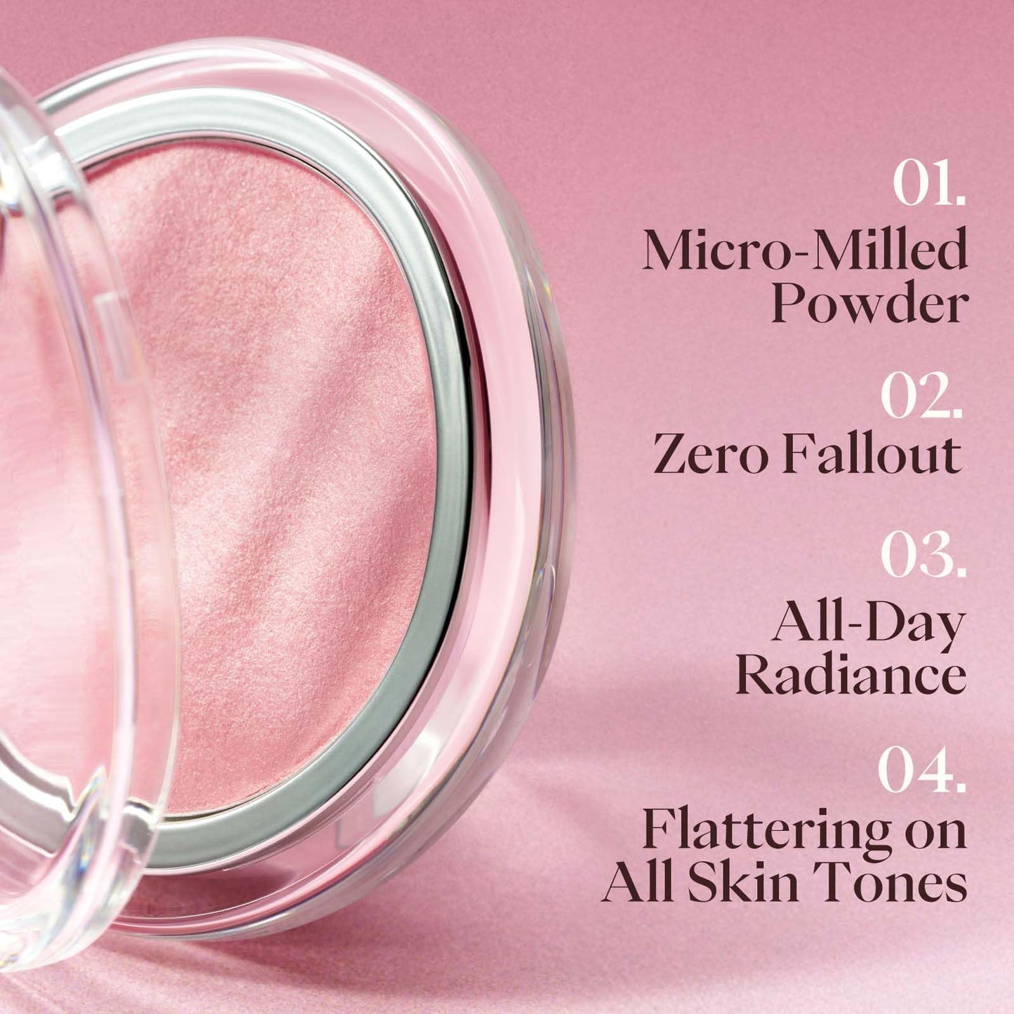 JOOCYEE AURA Glazed Blush Highlighter Luminous Powder Blush - Coral Glow Beauty and Personal Care Joocyee