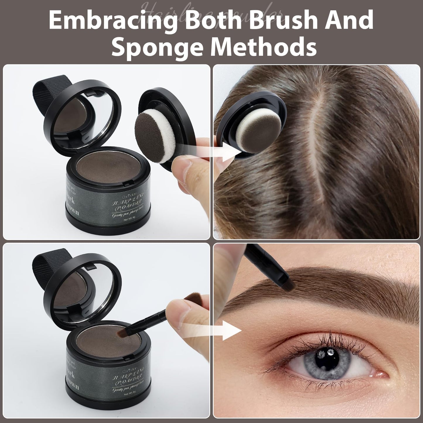 2 Pack Hairline Powder for Women and Men, Used to Root Touch Up Hair Color, Thinning and Gray Hair Coverage and Bald Spots Coverage, Dark Brown Beauty and Personal Care Comdian