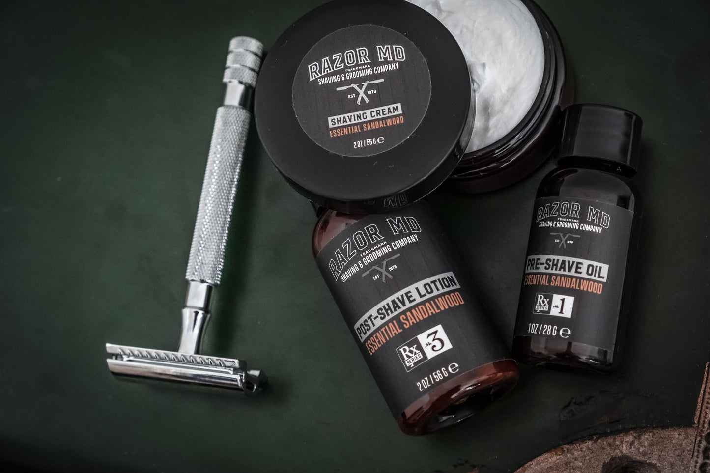 Razor MD Pre Shave Beard Oil for Men with Sensitive Skin, Every Day Shaving Tools for Men, Sandalwood Scent, 2 fl oz Beauty and Personal Care Razor MD