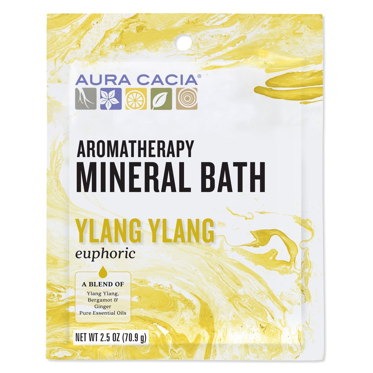 Aura Cacia Euphoric Ylang Ylang Mineral Bath, Packets, Bath - 2.5 Ounce (Pack of 1) Beauty and Personal Care Aura Cacia