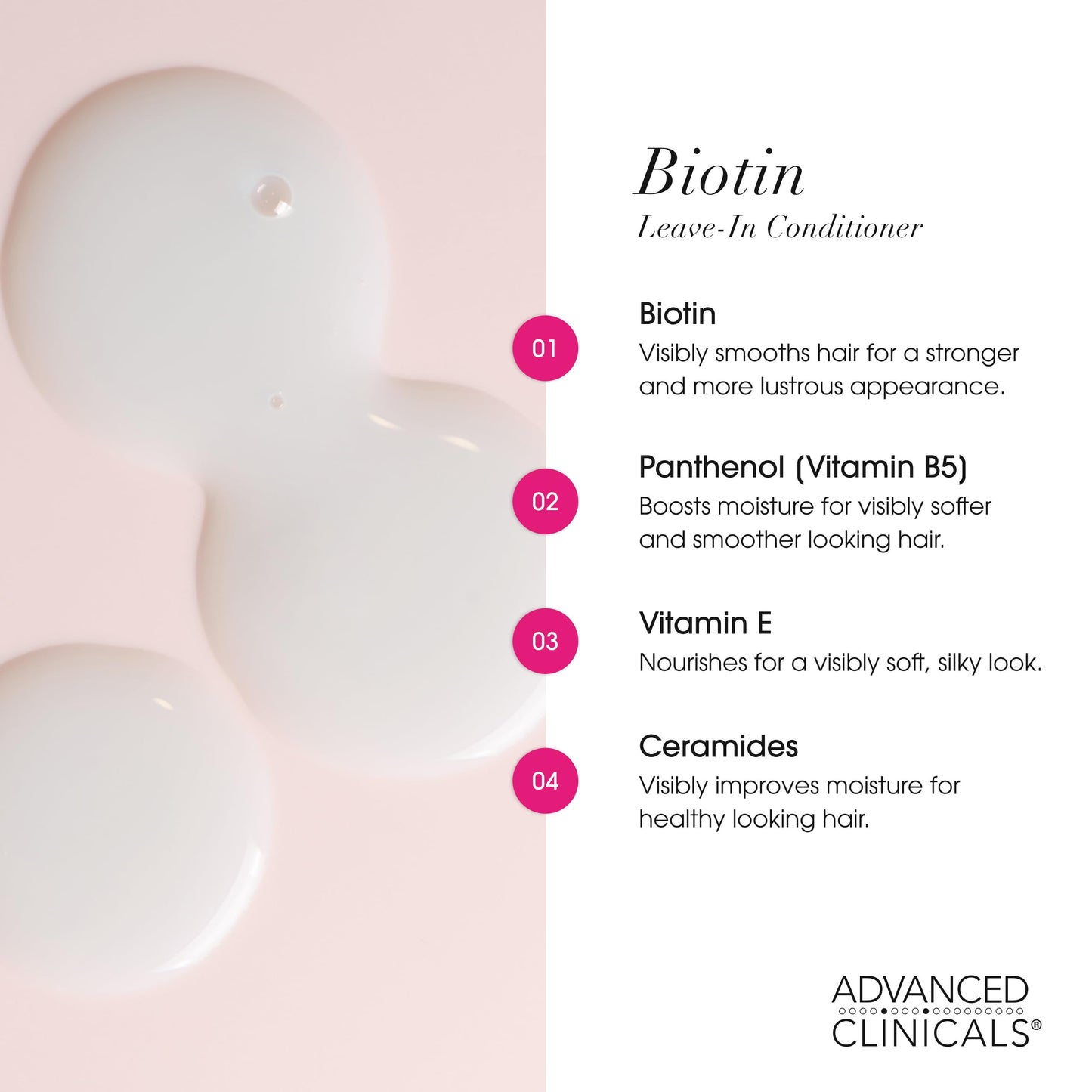 Advanced Clinicals Hair Spray Thicken & Shine Leave In Treatment, Nourishing Detangling Formula for Fine, Damaged, or Frizz Prone Hair, Supports Scalp