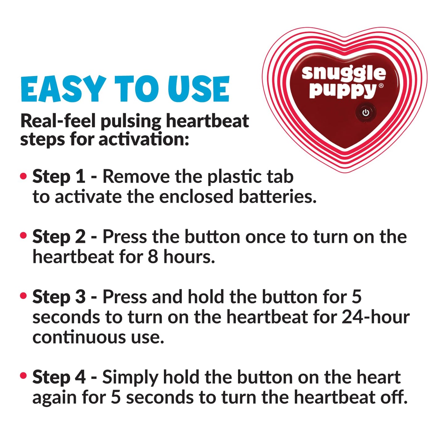 Original Snuggle Puppy Toys - Heartbeat Puppy for Dogs - Pet Anxiety Relief and Calming Aid - Comfort Dog Toys for Behavioral Training
