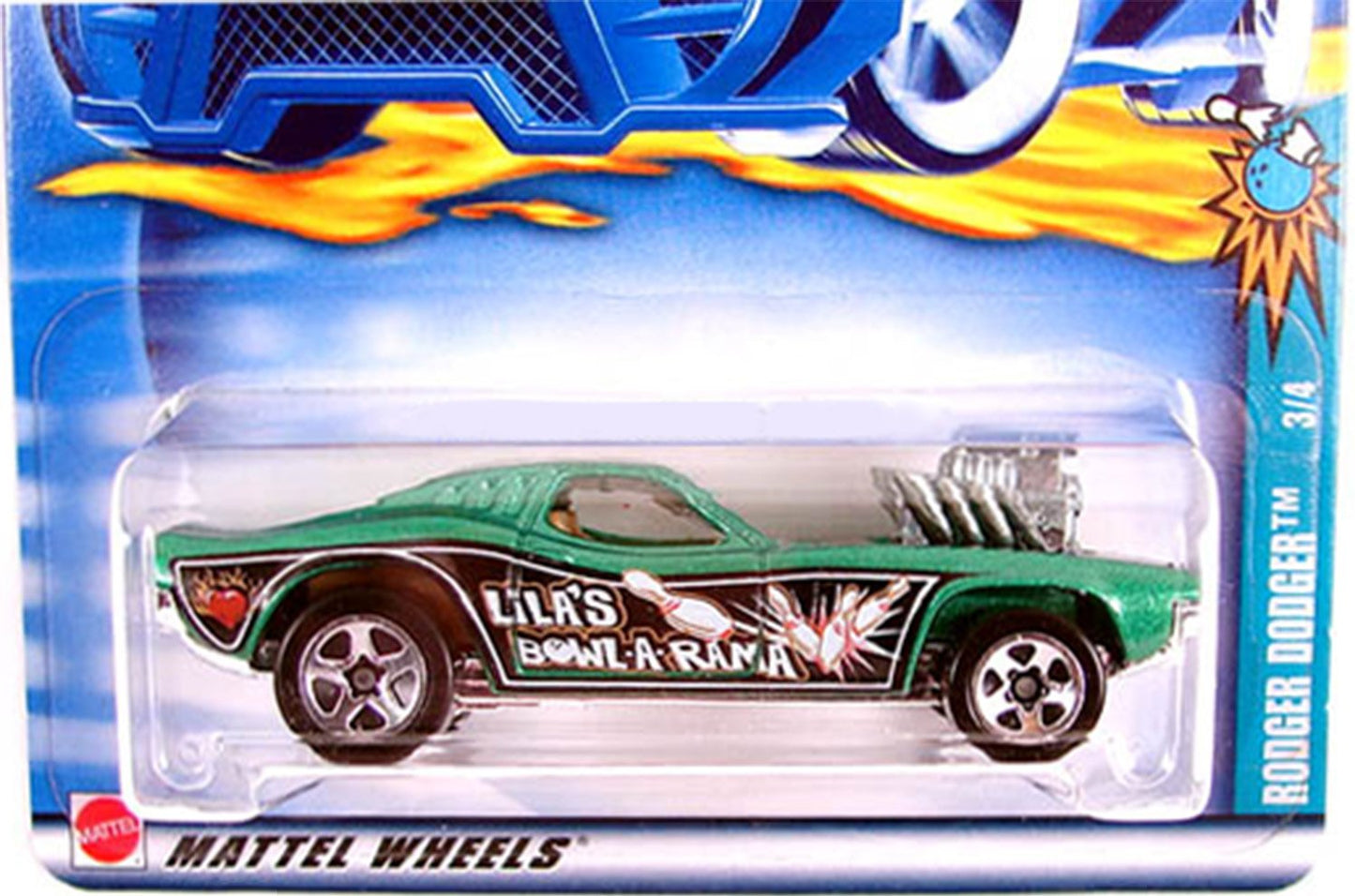 Hot Wheels 2002 061 61 Spares N Strikes Series # 3 of 4 Rodger Dodger Green