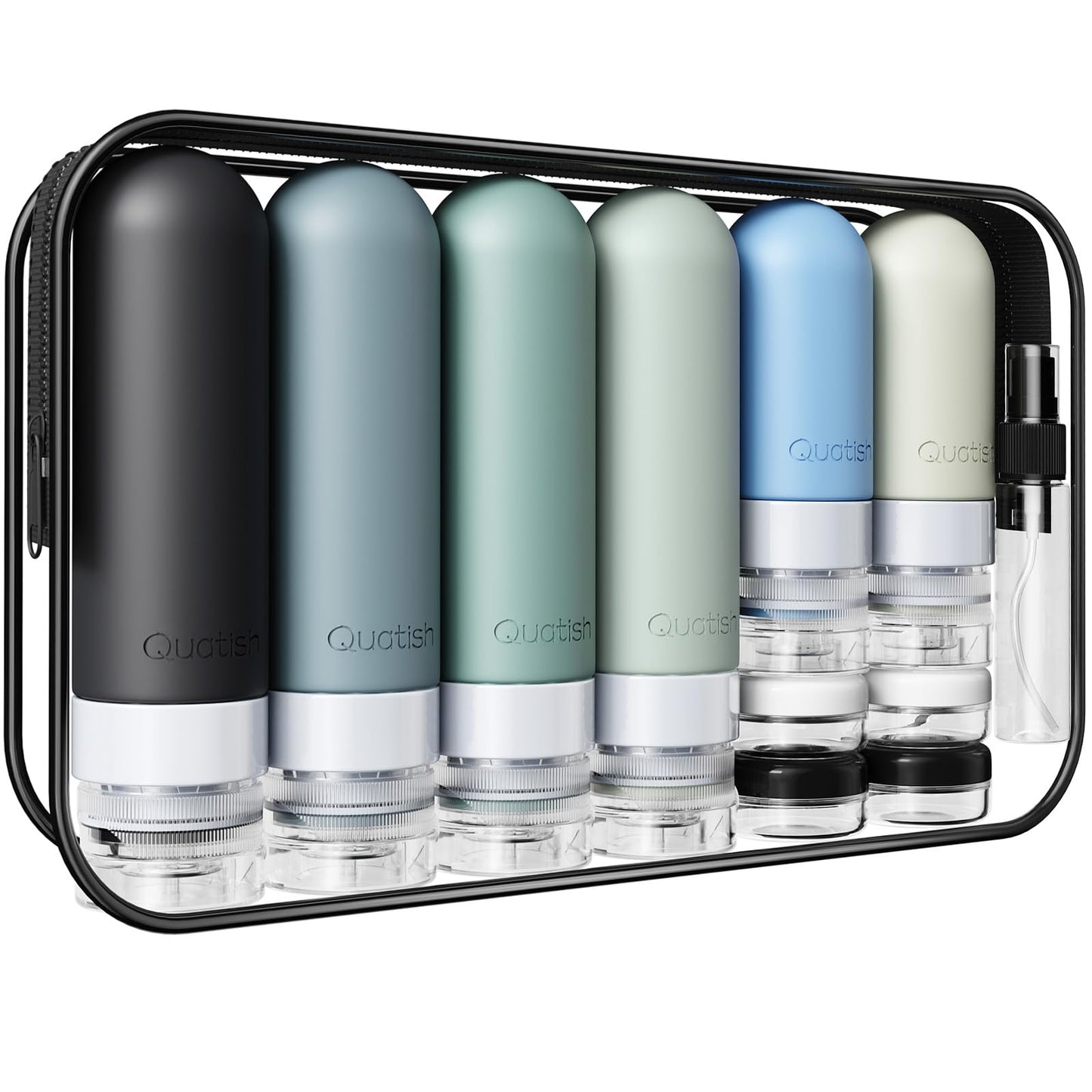 20 Pack Travel Bottles for Toiletries, Original Patented, TSA Approved Travel Size Containers, Leak Proof Silicone Shampoo and Conditioner Bottles Beauty and Personal Care Quatish Default Title