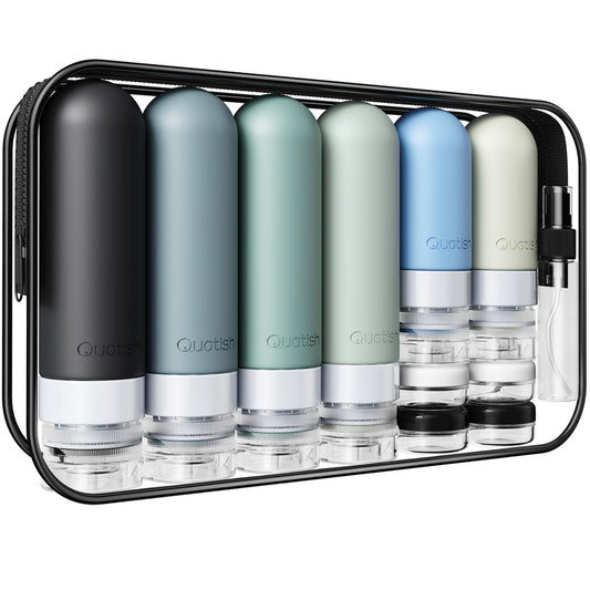 20 Pack Travel Bottles for Toiletries, Original Patented, TSA Approved Travel Size Containers, Leak Proof Silicone Shampoo and Conditioner Bottles Beauty and Personal Care Quatish Default Title