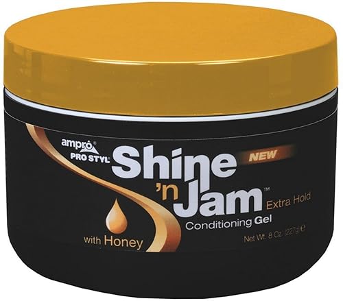 Ampro Shine 'n Jam Conditioning Gel, Extra Hold, 8 oz (Pack of 4)