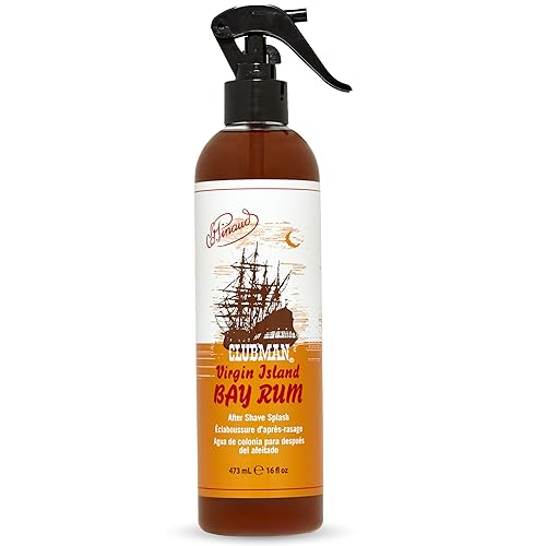 Clubman Virgin Island Bay Rum After Shave Spray Cologne - Classic Aftershave for Men Splash, After Shaving, 16 fl oz