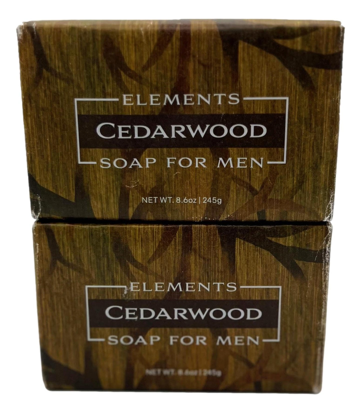 Greenwich Bay Trading Co. Elements Cedarwood Soap for Men, 8.6 oz Bars, Set of 2