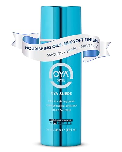 OYA Suede Blow Dry Hair Styling Cream - Versatile Lightweight Formula for Smooth, Polished & Volumized Finish - Salon Quality Jojoba Based Hydrating