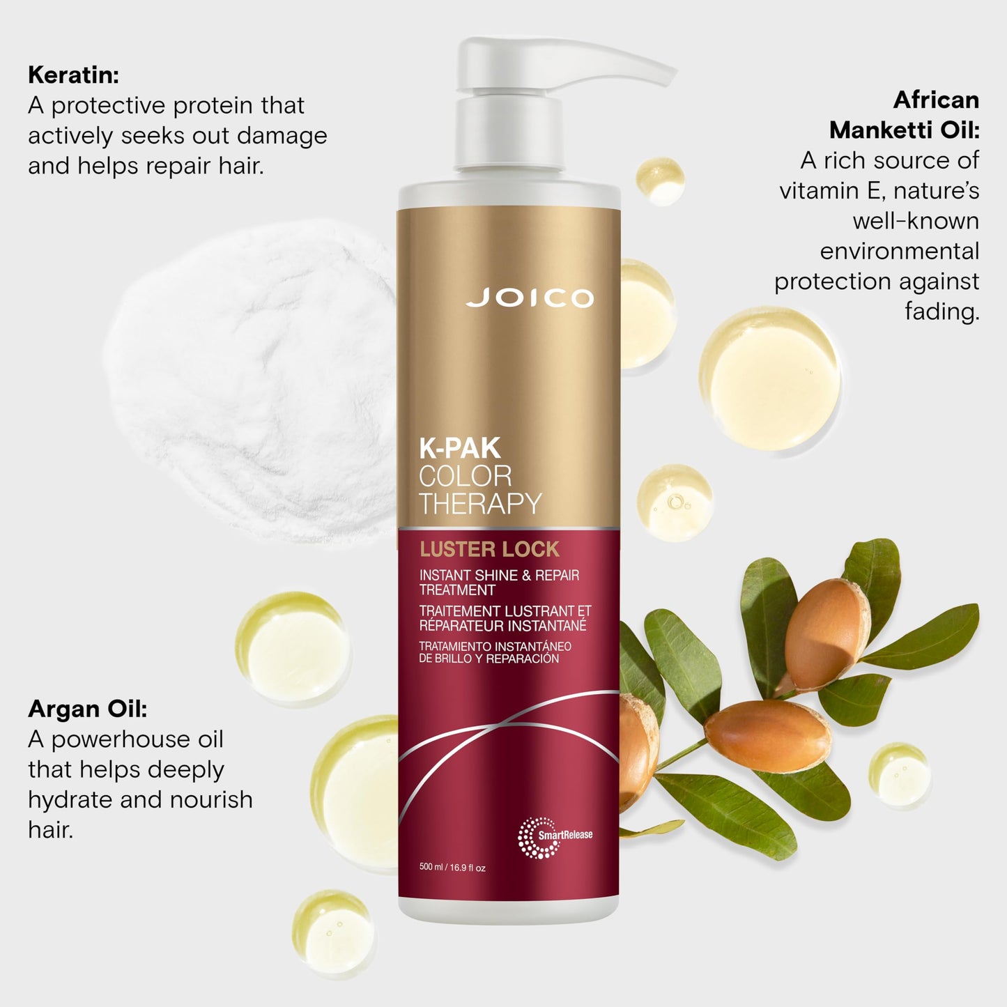 Joico K-PAK Color Therapy Luster Lock Instant Shine & Repair Treatment | For Color-Treated Hair | Boost Color Vibrancy | Repair Breakage |