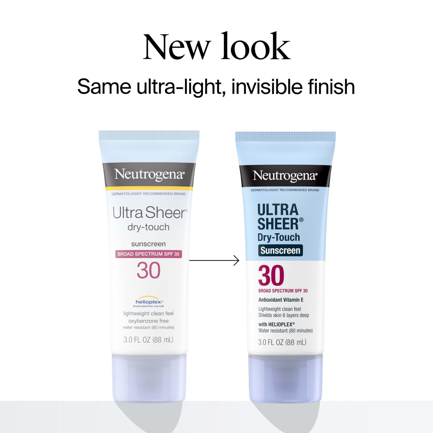 Neutrogena Ultra Sheer Dry-Touch Sunscreen SPF 30 for Face & Body, Lightweight Non Greasy Broad Spectrum UVA/UVB Protection, No White Cast, Water