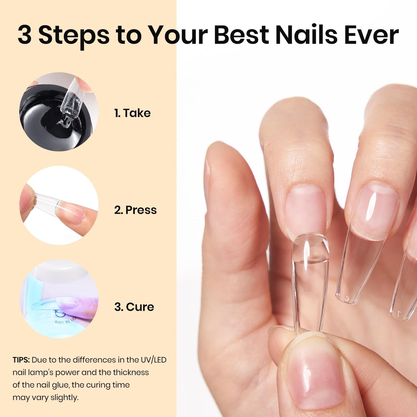 Beetles Solid Nail Glue Gel for False Tips, Poly Extension Gel Nail Kit All in One Kit for Nail Manicure Beginner Starter Kit DIY at Home Gift Beauty and Personal Care beetles Gel Polish