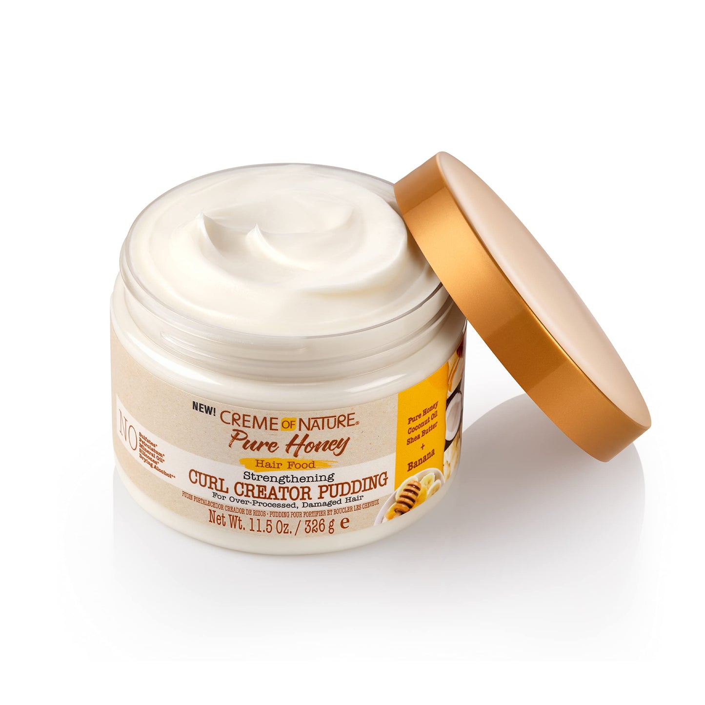 Creme of Nature, Curl Pudding, Pure Honey and Banana Collection, For Over Processed Damages Hair, 4.7 Fl Oz