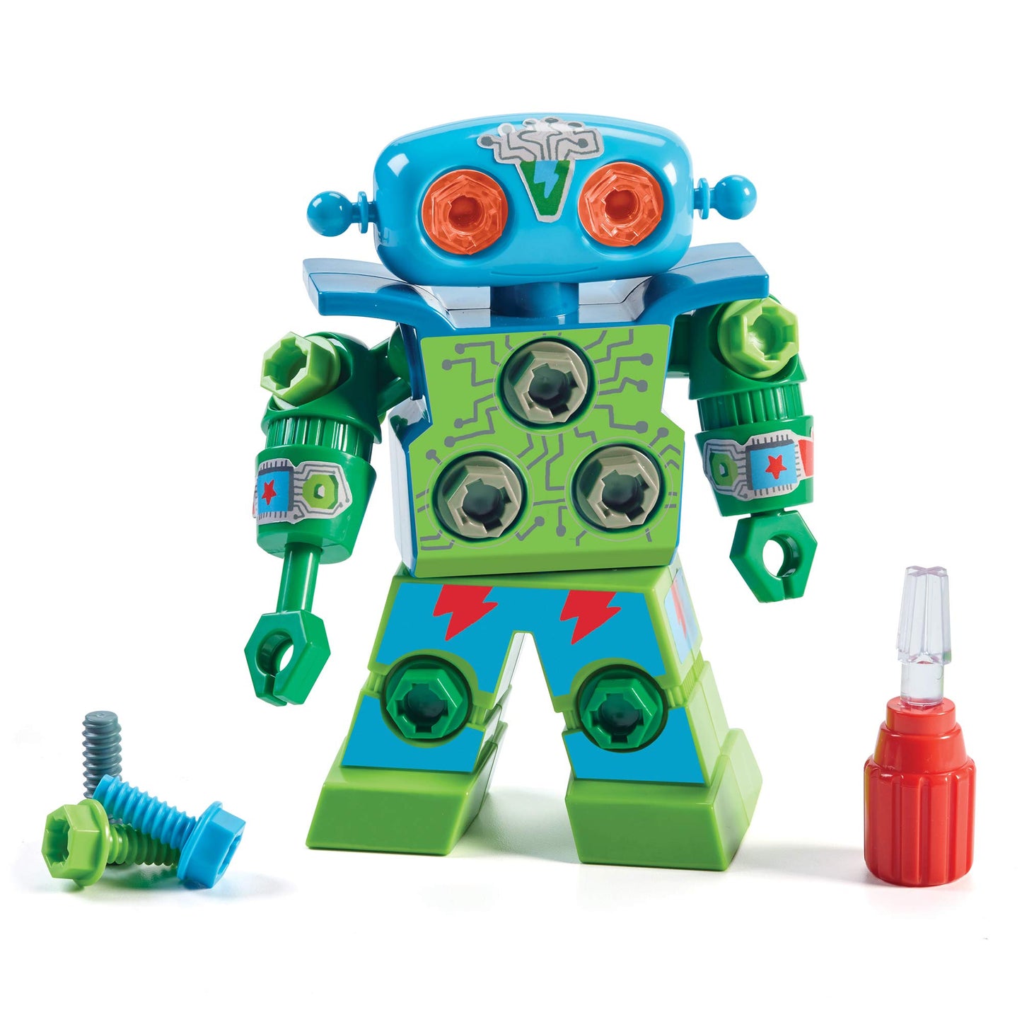 Educational Insights Design & Drill Robot – Kids Construction Toy with Tools & Working Screwdriver, STEM Building Set, Gift for Boys & Girls Ages 3+