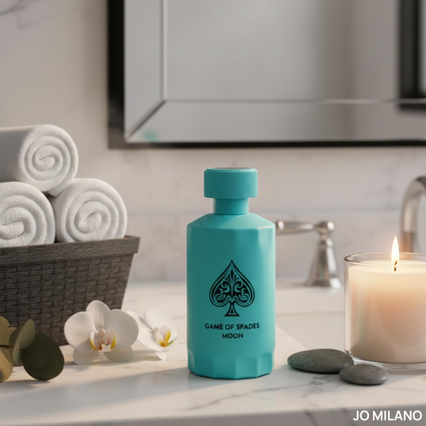 Jo Milano Game of Spades Moon Parfum Spray | 3.4 oz (100ml) | Amber, Fresh, Sweet, Musky, Warm Spicy Scent | Long Lasting Fragrance for Men and Women