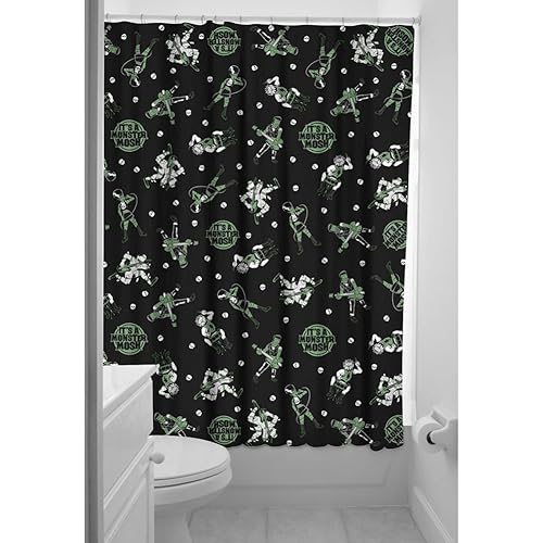Sourpuss Monster Mosh Shower Curtain Black