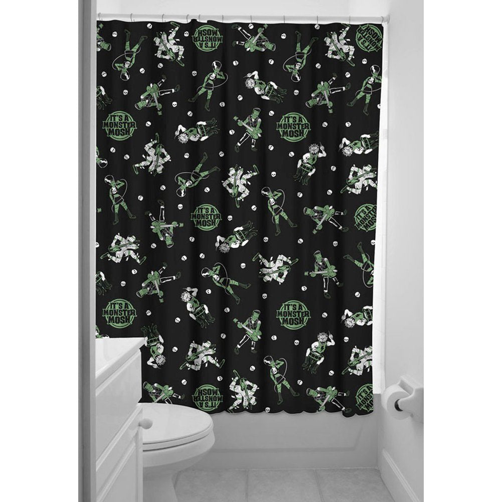 Sourpuss Monster Mosh Shower Curtain Black