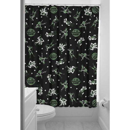 Sourpuss Monster Mosh Shower Curtain Black