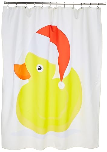 Carnation FSCC-CD Christmas Ducky Fabric Shower Curtain