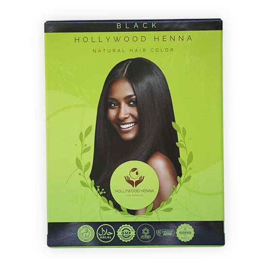 Hollywood Henna Hair Color Kit (Black) Organic Color Hair Beard Dye (Pack of 1-100g) Henna Based Hair Colors with Pure Herbs Free Chemicals Long Beauty & Personal Care Hollywood Henna
