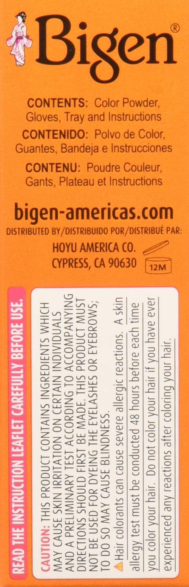 Bigen Permanent Powder Hair Color 96 Deep Burgundy 1 ea 0.21 oz (Pack of 6)