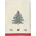 Spode - Hand Towel, Soft & Absorbent Cotton, Holiday Bathroom Decor (Spode Christmas Tree Collection)