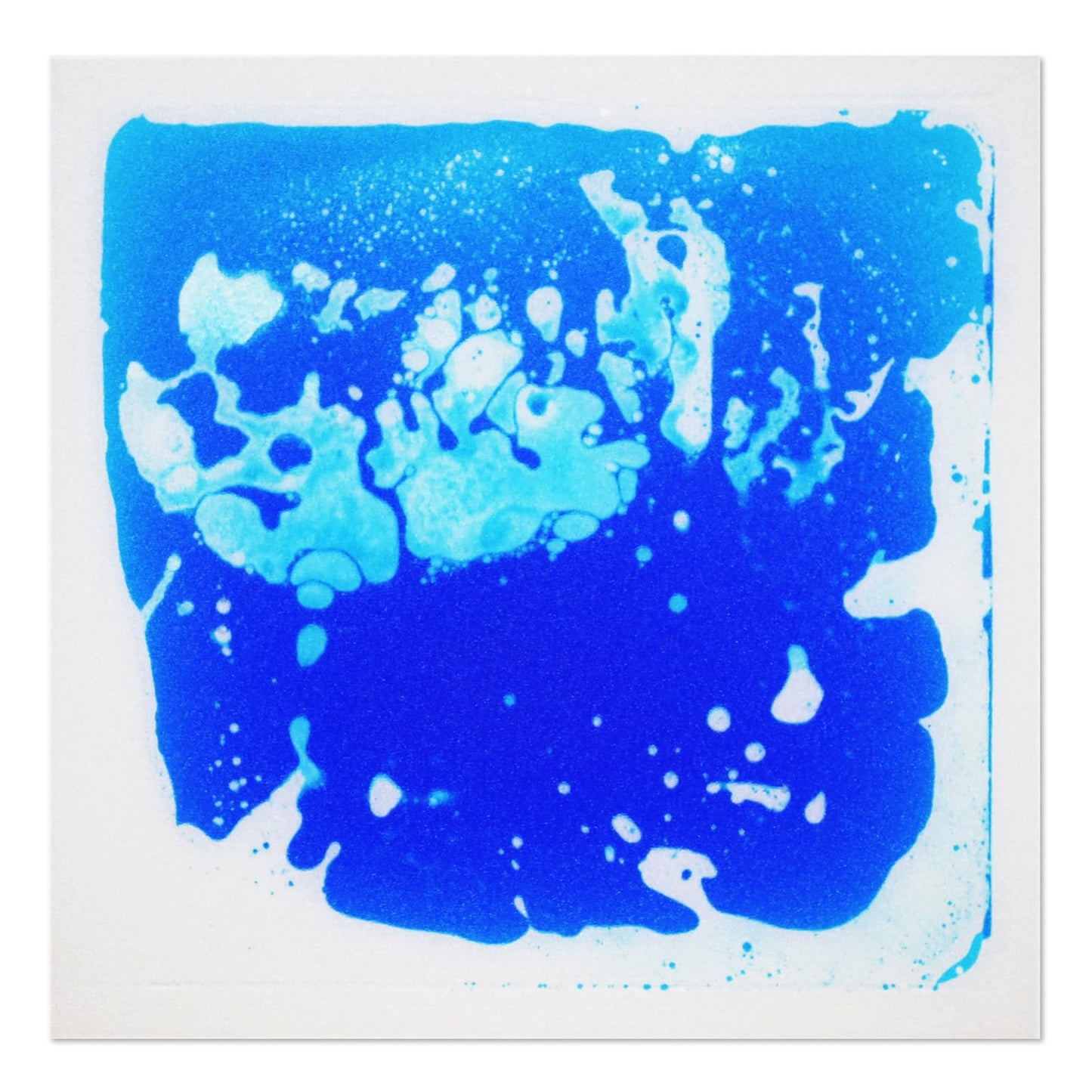 Art3d 1-Pack Fancy Floor Tile for Kids Room Liquid Encased Floor Tile, 11.8" x 11.8" Blue