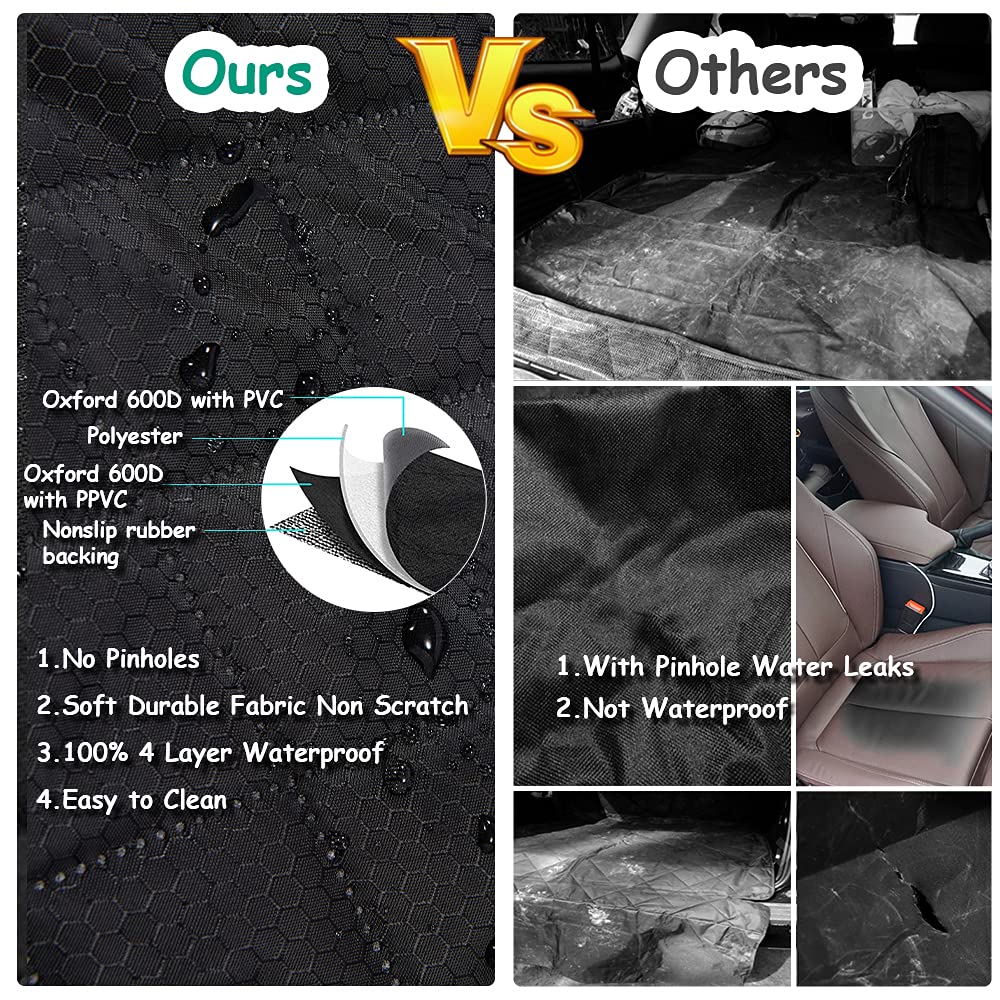 ANOSOSPECIAL Dog Car Seat Cover – Non-Slip, Waterproof Back Seat Protector, Fur-Resistant, Durable, Universal Fit for Cars, SUVs & Vans