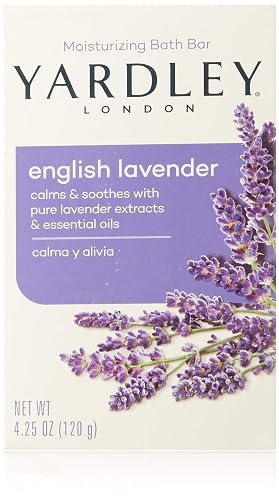 Yardley London Moisturizing Bar English Lavender with Essential Oils 4.25 oz (Pack of 8)