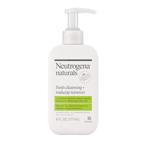 Neutrogena Naturals Fresh Cleansing Daily Face Wash + Makeup Remover with Naturally-Derived Peruvian Tara Seed, Hypoallergenic, Non-Comedogenic