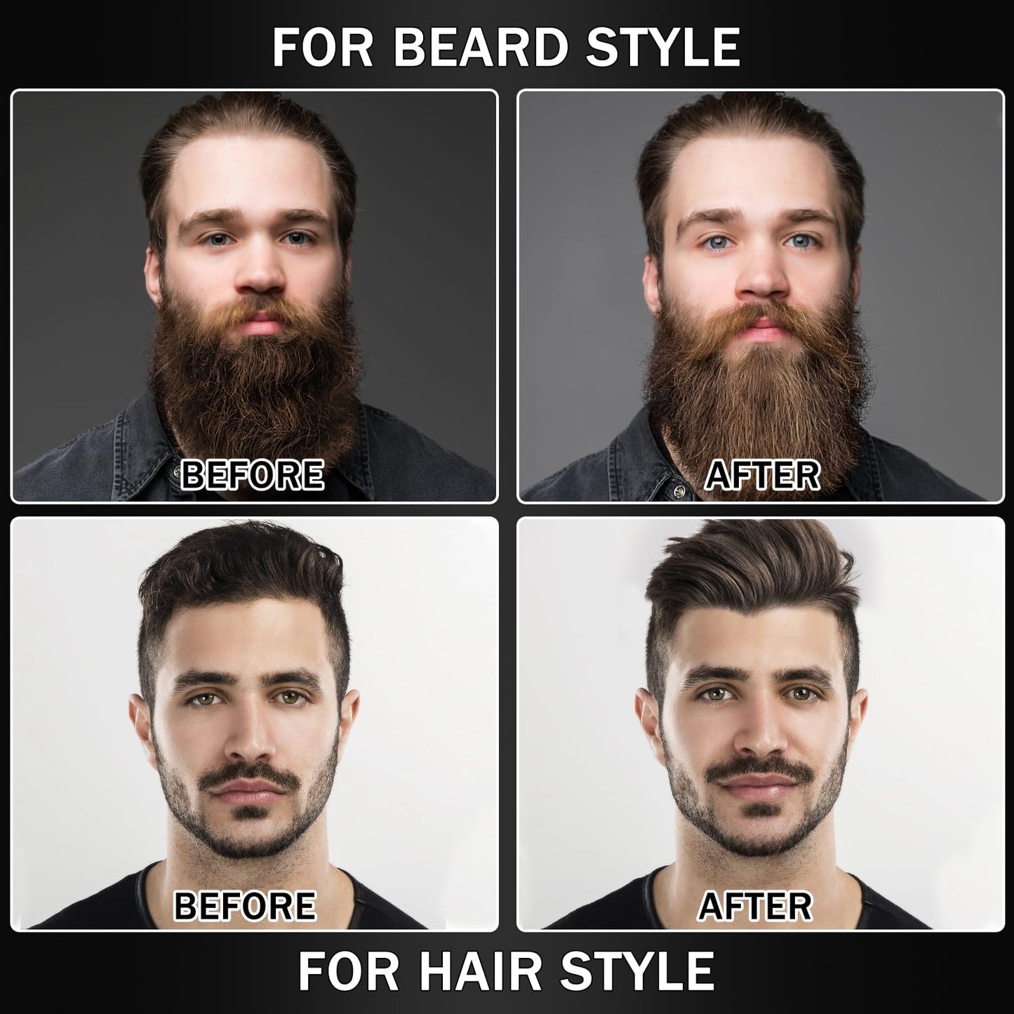 Beard Straightener for Men,Premium Heated Beard Brush Kit w/Dual Voltage Travel-Friendly,Auto Shut-Off,Anti-Scald Feature,Dual Action Hair Comb Beauty and Personal Care XIKEZAN