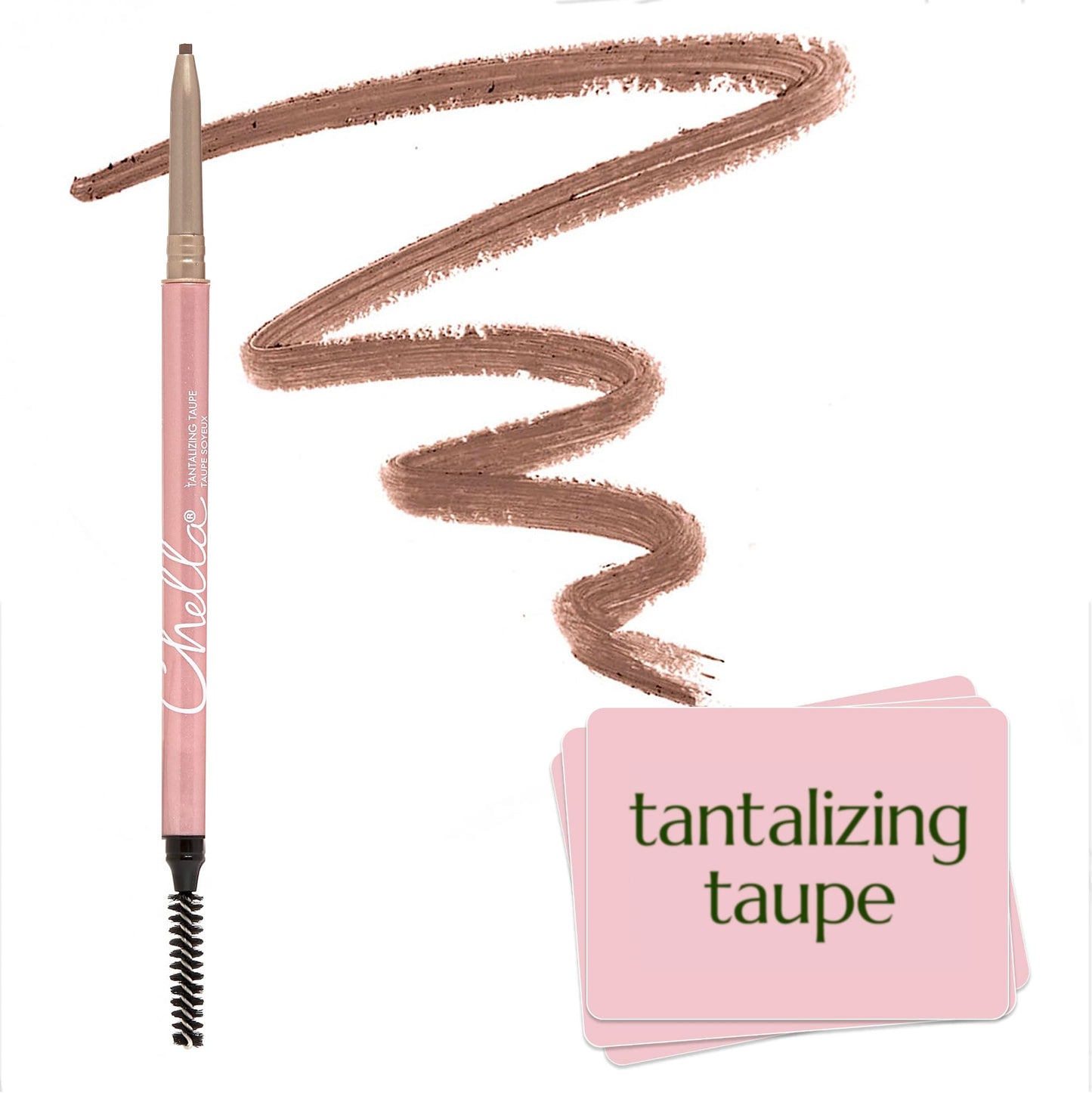 Chella Eyebrow Pencil - Easy-to-Use Brow Definer for Shaping, Filling & Blending - Long-Wear Taupe Eyebrow Pencils for Women with Precise Tip (Taupe)