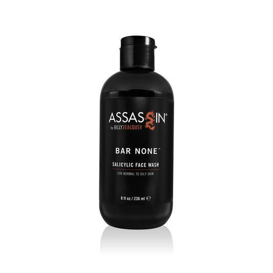 Billy Jealousy Assassin Bar None Salicylic Face Wash Men's, Non-Abrasive Face Exfoliant for Combination and Oily Skin, Unclogs Pores and Tones Skins