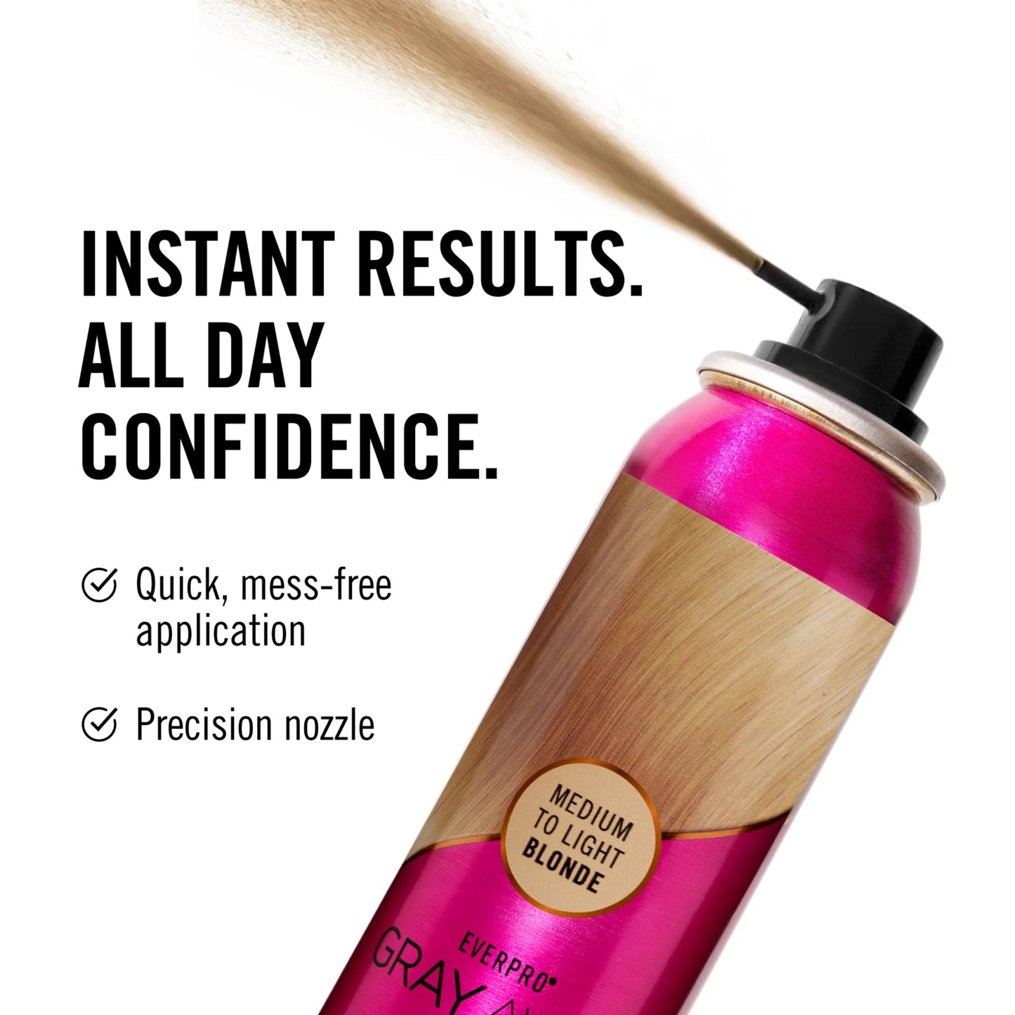EVERPRO Gray Away Instant Root Cover Up Spray 2.5oz - Medium/Light Blonde