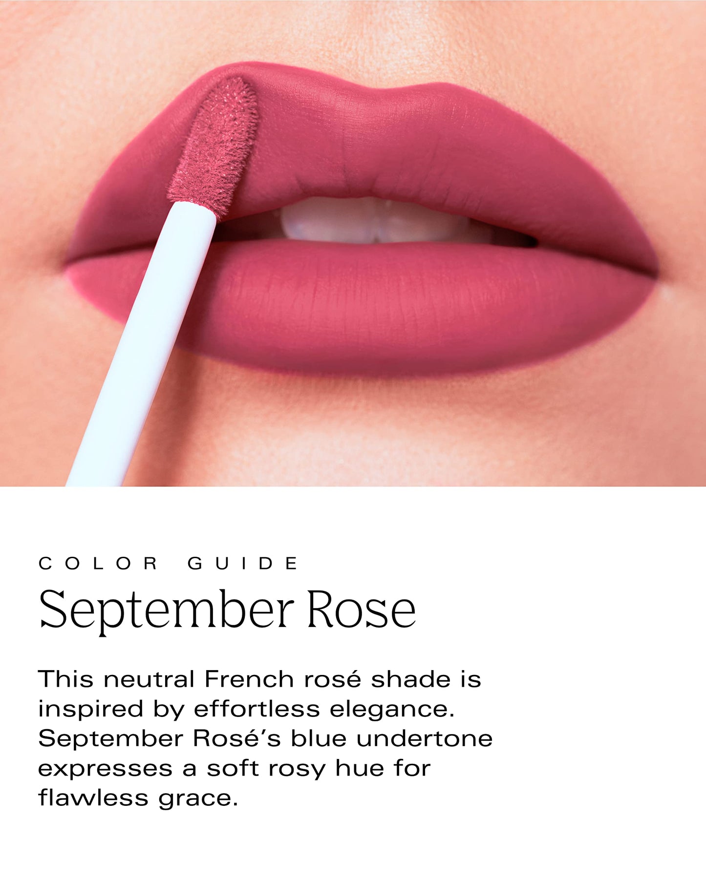 PDL Cosmetics Bold Aspirations Liquid Lipstick (September Rose) | Highly Pigmented Smooth Matte Finish | Rosé Tone | Long Lasting, Non-Transfer
