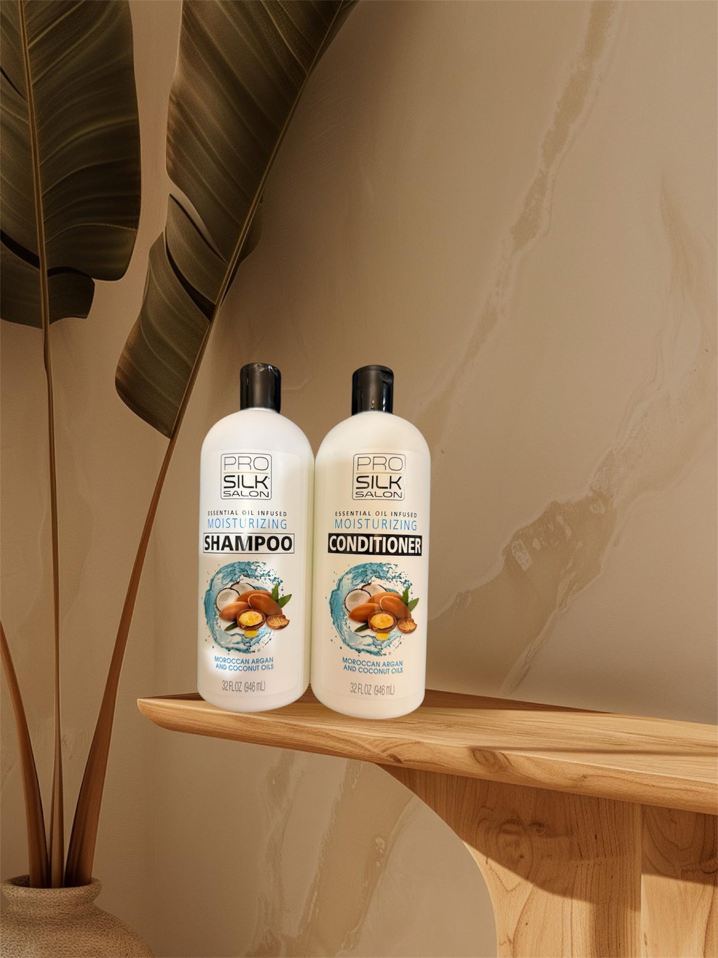 Duo shampoo & condicionador pro silk salon moracan argan adn coconut oil