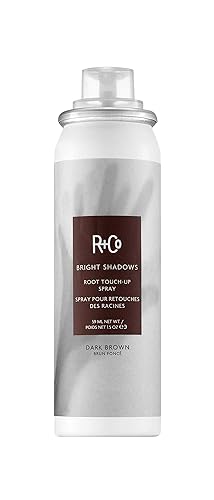 R+Co Bright Shadows Root Touch up Spray, Dark Brown, 1.5 Oz