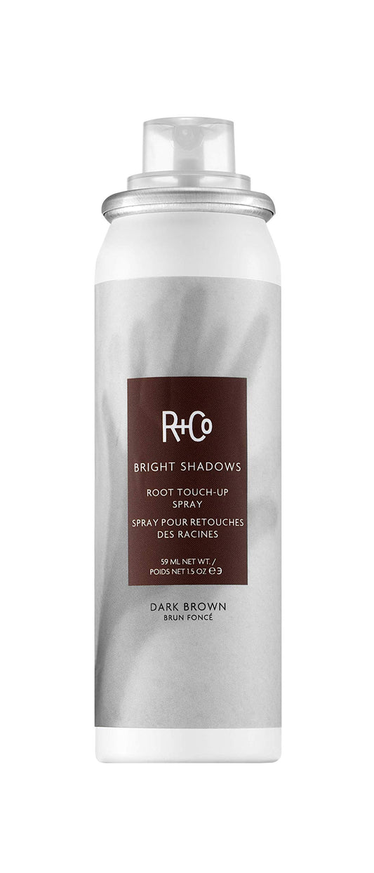 R+Co Bright Shadows Root Touch up Spray, Dark Brown, 1.5 Oz