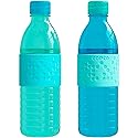 Copco Hydra 16.9oz Water Bottle, Set of 2 - Non-Slip Sleeve & BPA-Free Tritan Plastic - Dishwasher Safe, Reusable Plastic To Go Bottle - Leak-Proof