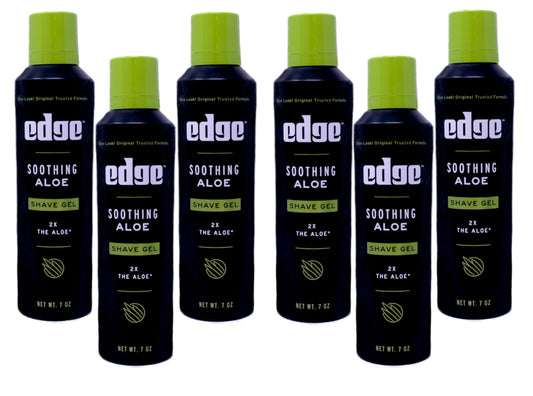 Soothing Aloe Shave Gel Men Shave Gel by Edge, 7 Oz. (Pack of 6)