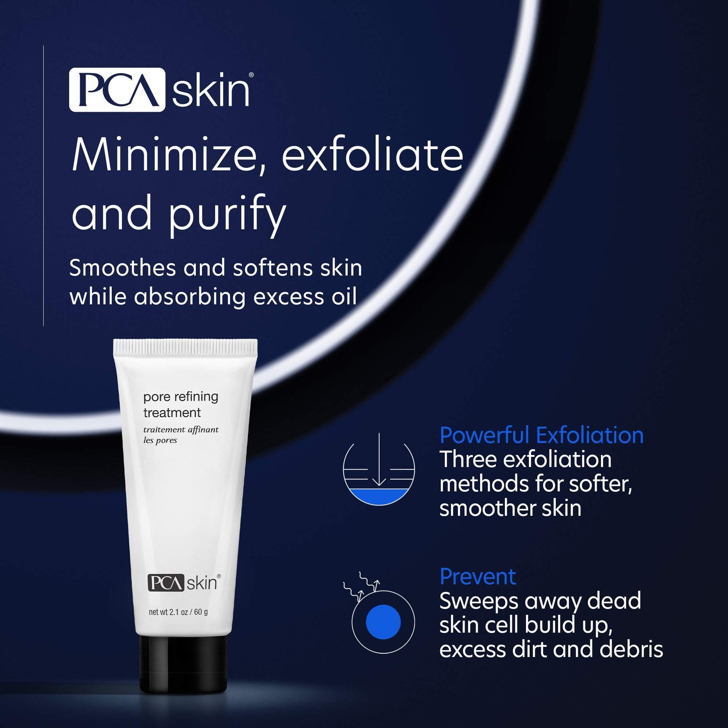 PCA SKIN Pore Refining Face Treatment - Facial Scrub Exfoliant with Mandelic Acid for Large Pores, Excess Oil, Acne & Blackheads (2.1 oz)