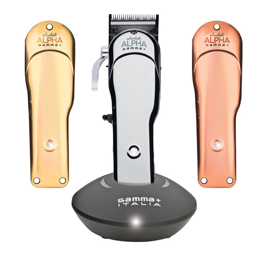 GAMMA+ Absolute Alpha Professional Modular USB Cordless Clipper with 5 Dub Magnetic Guards, Matte Silver, Rose Gold, and Gold Beauty and Personal Care GAMMA+