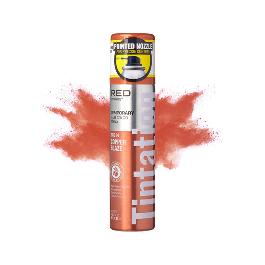 Red by Kiss Tintation Temporary Hair Color Spray 2.82oz, Quick-Dry & Smudge-Proof, Vivid Color Washable Hair Dye, Styling Spray Cosplay Halloween