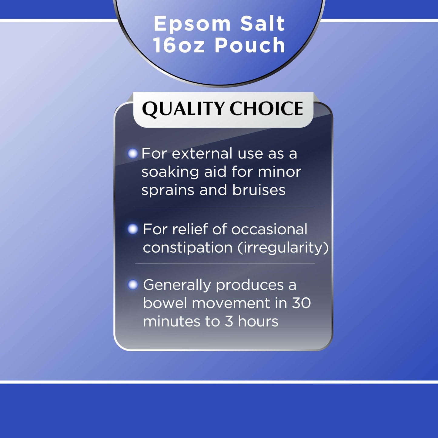 Quality Choice Epsom Salt 16 Oz Pack of 5 Beauty and Personal Care Quality Choice